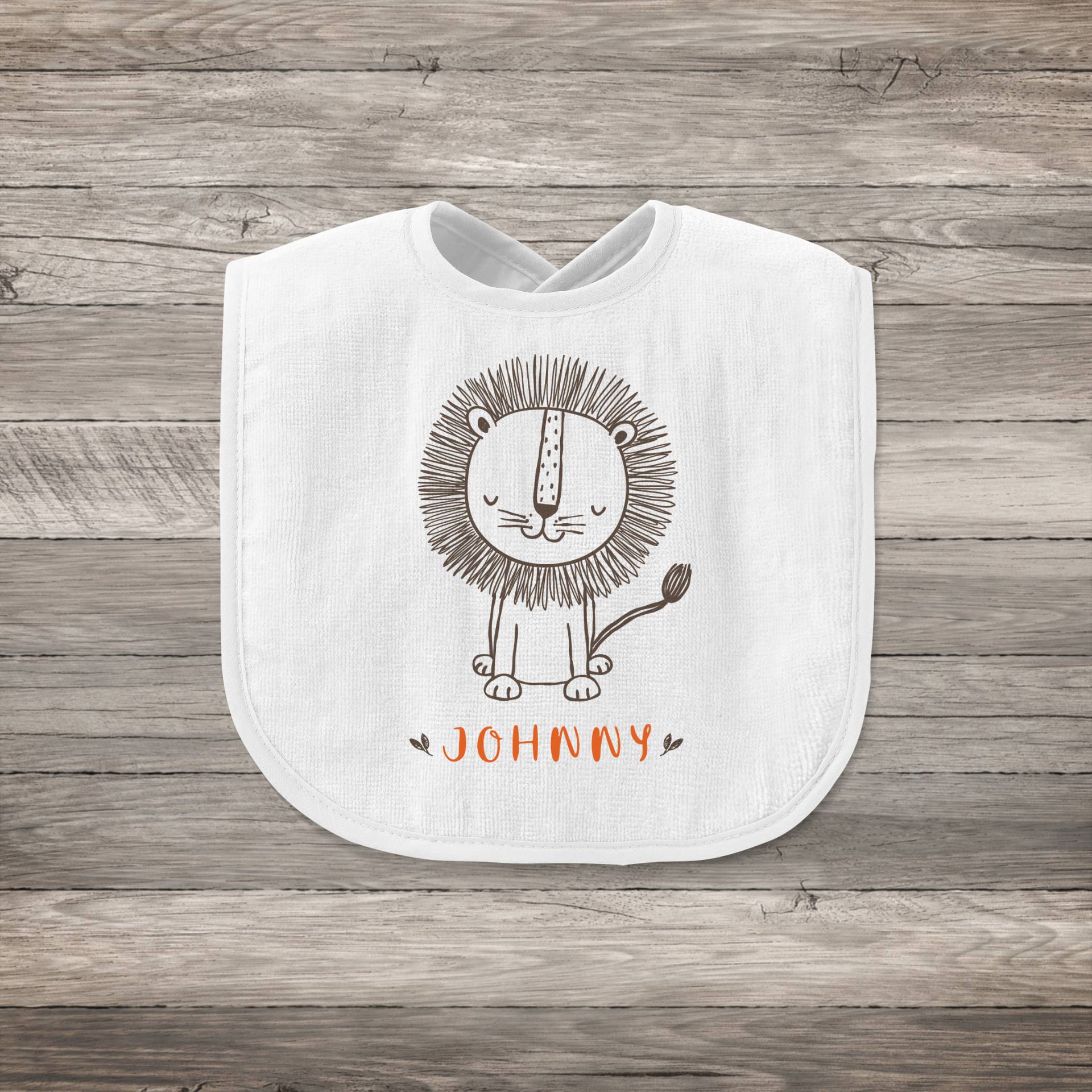 Löwe Baby Lätzchen | Name Personalisierte Jungen Geschenk Mädchen Personalisiertes Baby-Geschenk von Etsy - Thepillowgeek