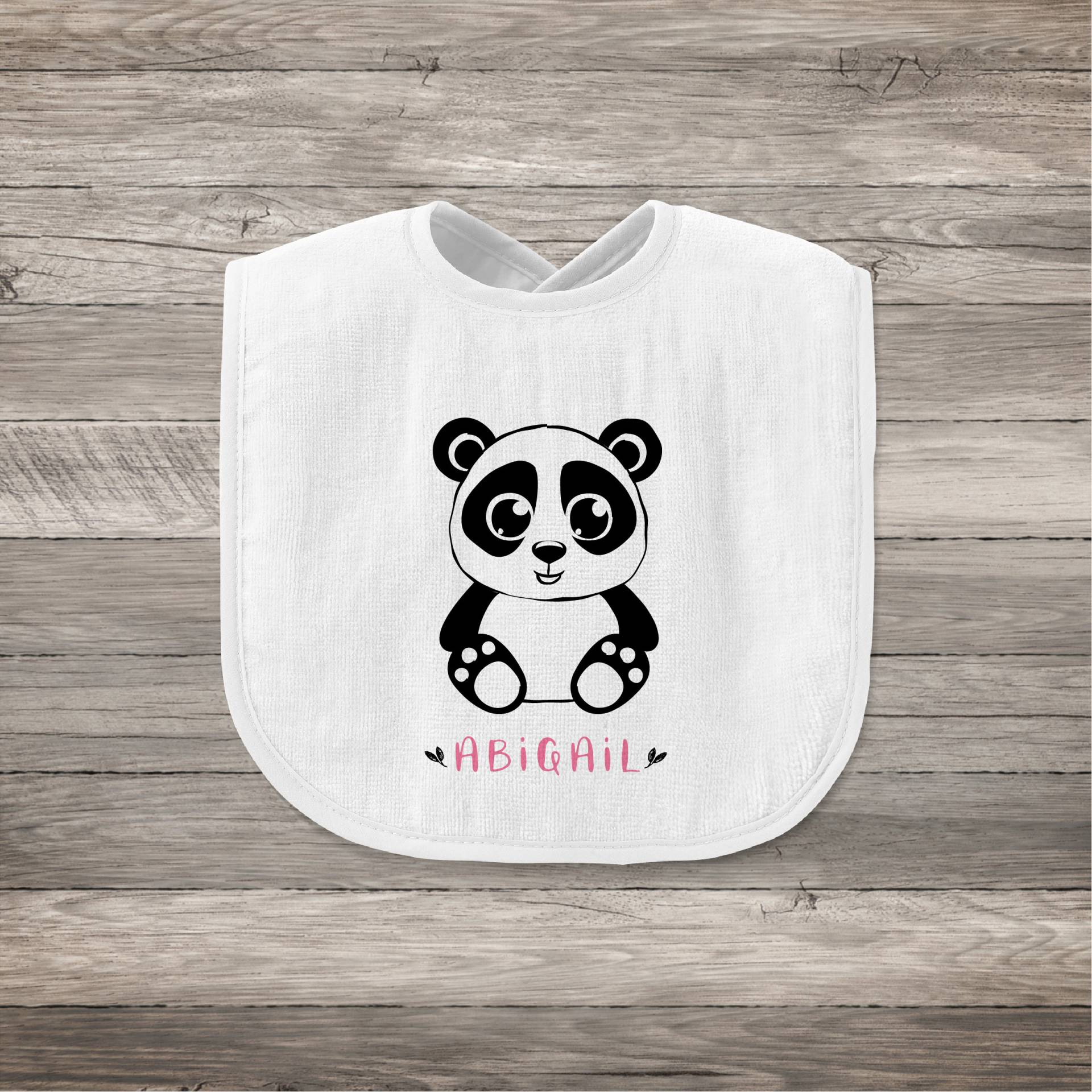 Panda-Baby-Lätzchen | Panda Lätzchen Baby Name Personalisierte Jungen Geschenk Mädchen Personalisiertes Baby-Geschenk von Etsy - Thepillowgeek