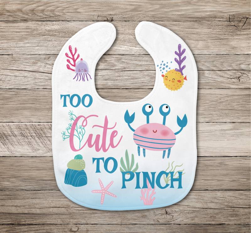 Süß Zu Pinch Krabbe Lätzchen | Unter Dem Meer Rosa Und Blau Baby-Dusche-Geschenk Baby Junge Oder Mädchen Geschenk Ozean von Etsy - Thepillowgeek