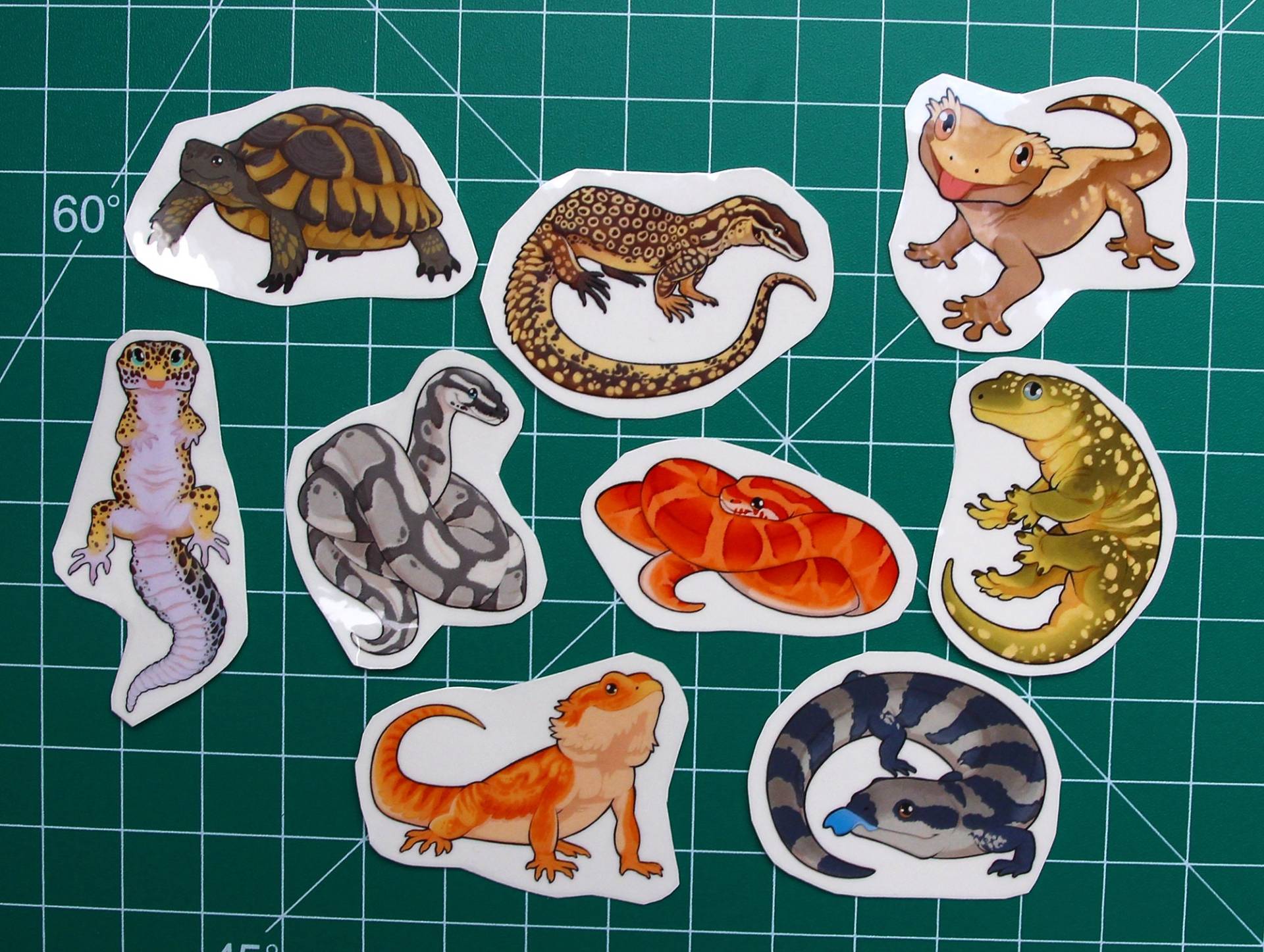 Temporäre Tattoos - Reptilien Minis von Etsy - TherbisStudio
