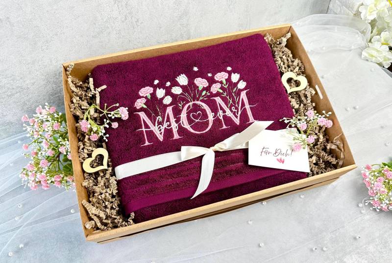 Personalisierte Geschenkbox Mama, Handtuch Geschenk Muttertag, Für Mama Wellness Geschenk, Personalisiert Geburtstag von Etsy - TibasZaubernadel