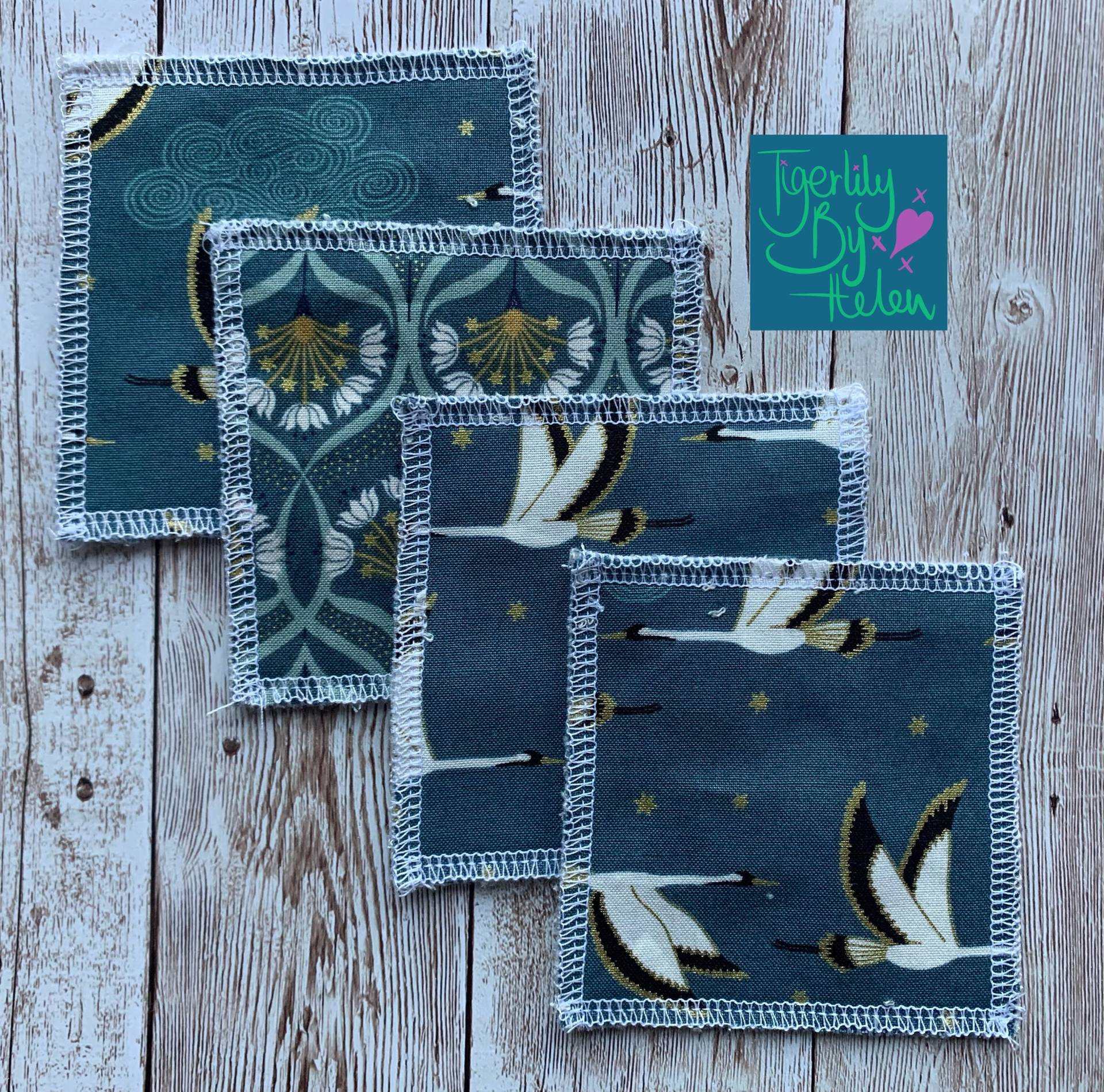 Fliegender Reiher Wiederverwendbare Bambus Frottee Watte Pads von Etsy - TigerlilyByHelen