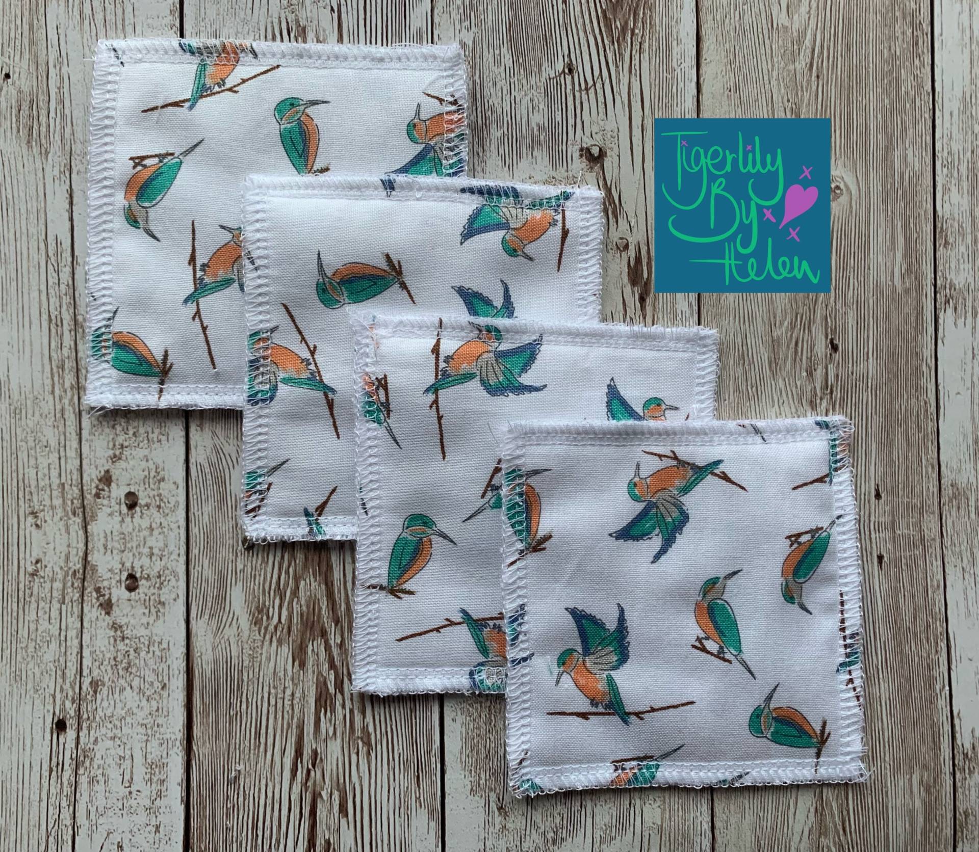 Kingfisher Wiederverwendbare Bambus Frottee Wattepads von Etsy - TigerlilyByHelen