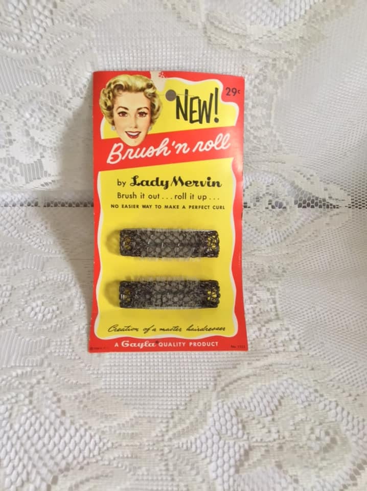 Vintage 1950 Haarrollen/Curler Deadstock Auf Original-Karte | Datiert 1958 Von Lady Mervin Set 2 Lockenwickler/Roller von Etsy - TimelessTreasuresVCB