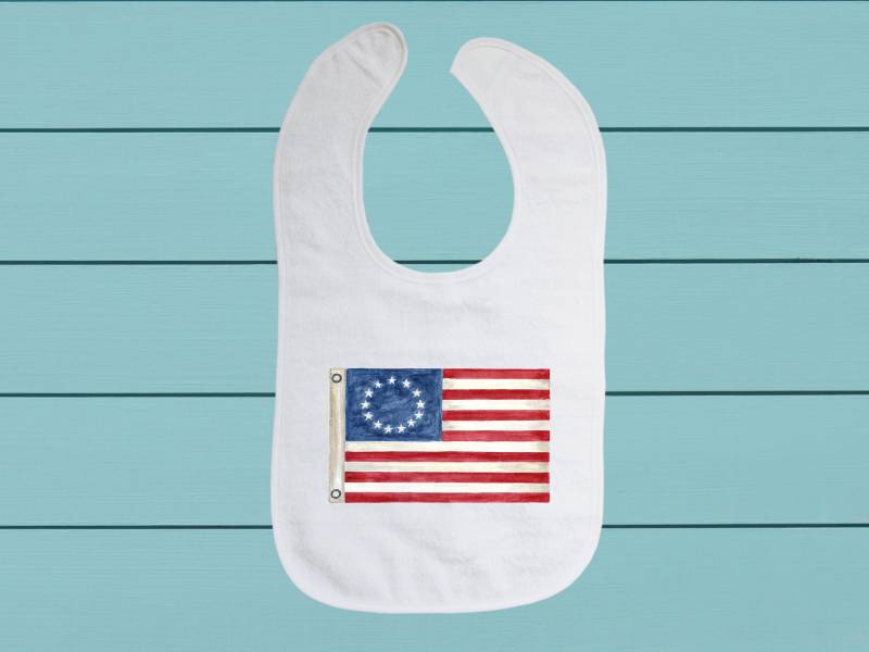 American Flag Lätzchen - Baumwoll Frottee Tuch Baby Lätzchen Mit Weichem Verschluss von Etsy - TinaLabadiniDesigns