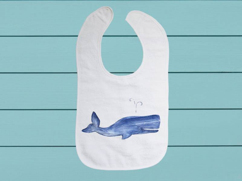 Blauwal Lätzchen - Baumwoll Frottee Tuch Baby Lätzchen Mit Weichem Verschluss von Etsy - TinaLabadiniDesigns