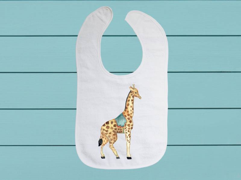 Giraffe Lätzchen - Baumwoll Frottee Tuch Baby Lätzchen Mit Weichem Verschluss von Etsy - TinaLabadiniDesigns