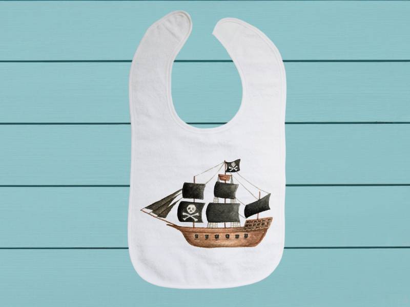 Piratenschiff Lätzchen - Baumwoll Frottee Tuch Baby Lätzchen Mit Weichem Verschluss von Etsy - TinaLabadiniDesigns