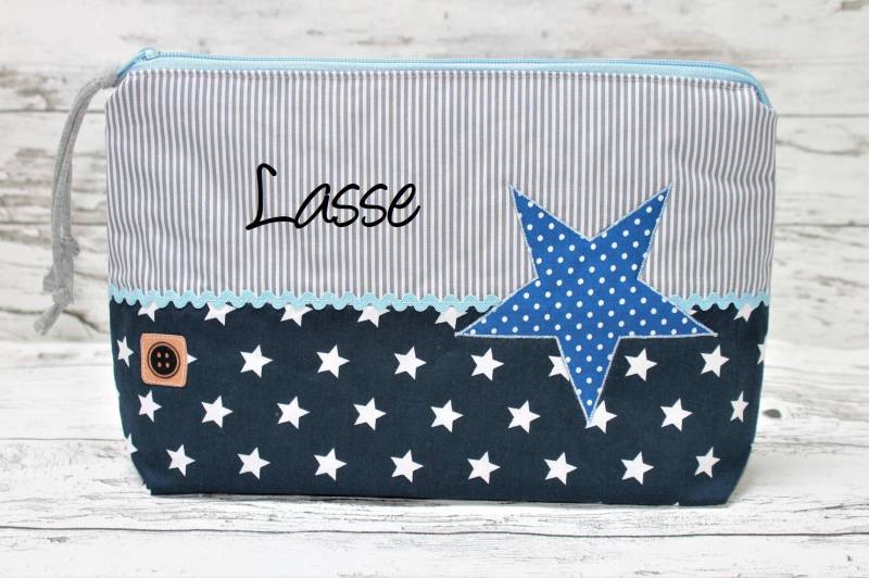 Kulturtasche/Windeltasche Mit Name/Taufgeschenk Personalisiert/Geschenk Zur Geburt Für Jungs von Etsy - DeinKuestenknopf