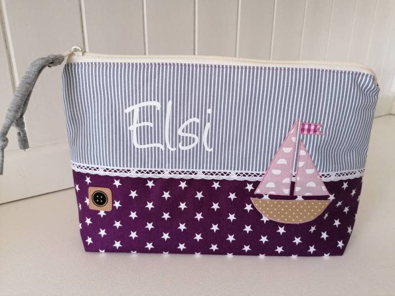 Windeltasche Inklusive Name/Boot/Maritim/Geschenk Zur Geburt/Taufegeschenk Personalisiert von Etsy - DeinKuestenknopf
