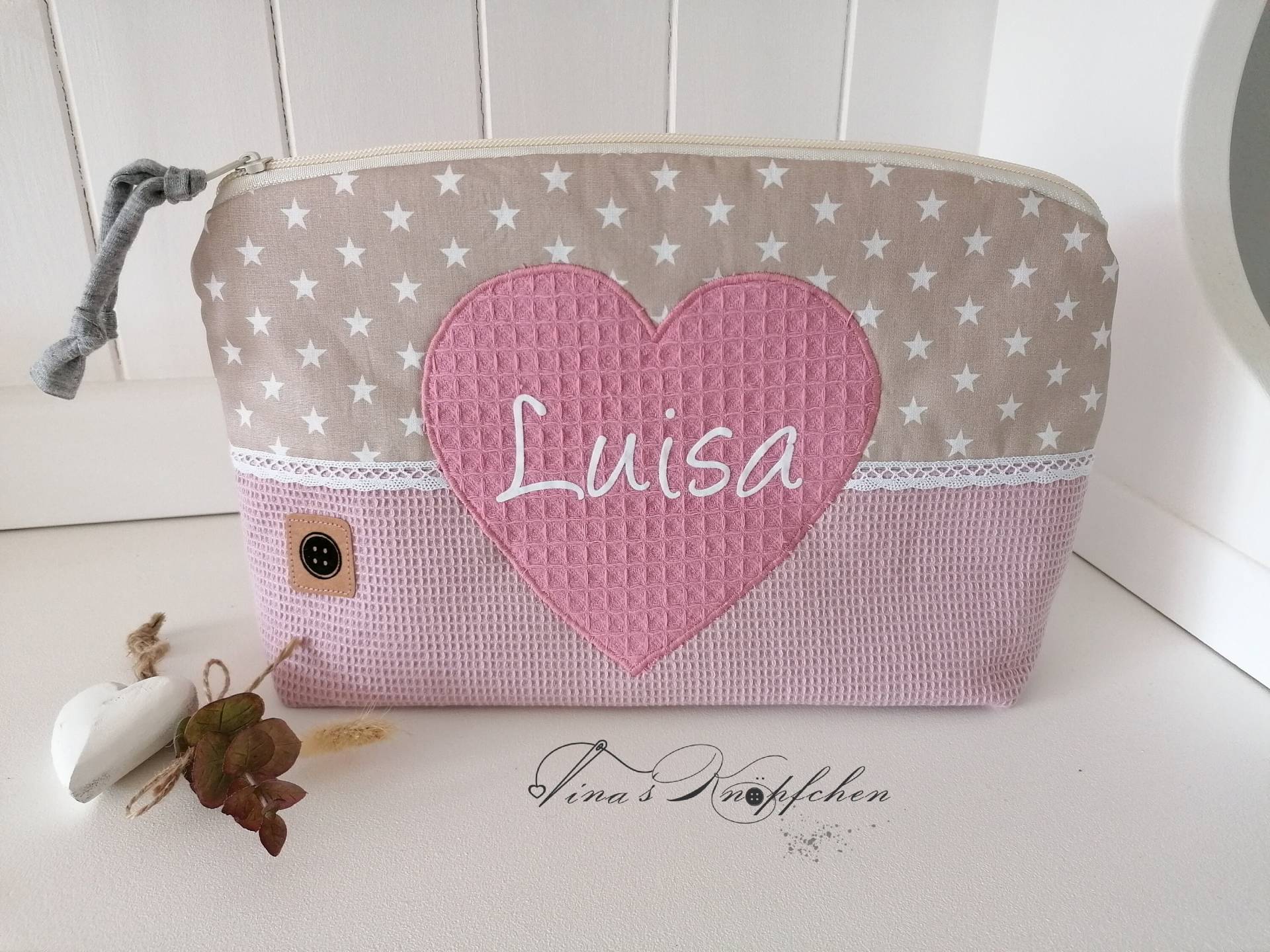 Windeltasche Mit Name/ Altrosa /Beige/Geschenk Zur Geburt/Baby/Taufgeschenk/ Personalisiertes Windeltasche Mit Name/ Altrosa /Beige/Geschenk Zur Geburt/Baby/Taufgeschenk/ Personalisiertes von Etsy - TinasKnoepfchen