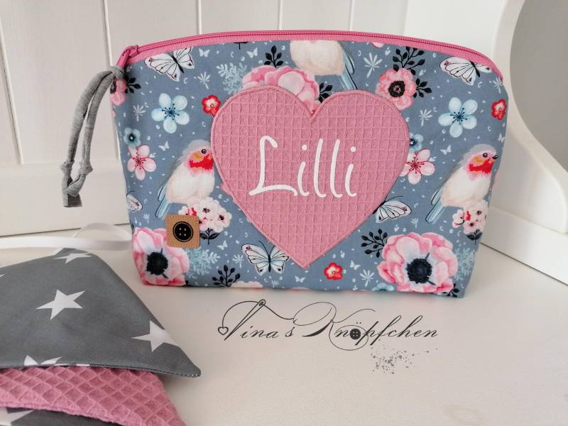 Wickeltasche Mit Name Für Mädchen/ Frühling/ Taufgeschenk/Geschenk Zur Geburt von Etsy - TinasKnoepfchen