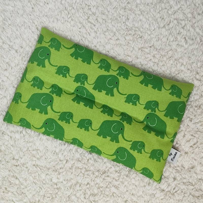 Dinkelkissen Kinder - Natürliche Wärmekissen, Körnerkissen Kuschelkissen Für Kinderzimmer, Handgemacht, Geschenkidee, 15x24 cm, Grün Elefant von Etsy - TinimakreativDE
