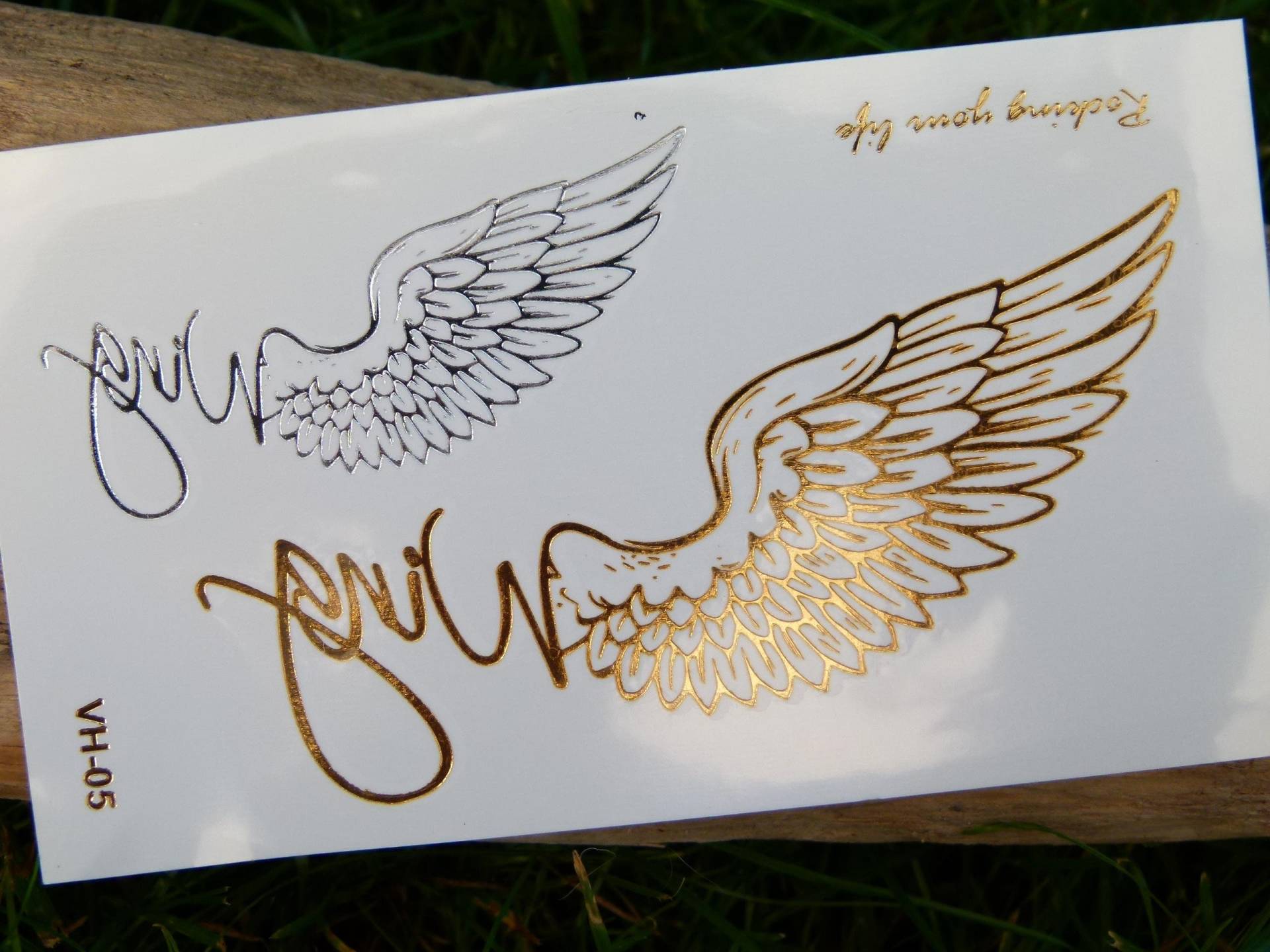 Nr. 018 - Temporäres Tattoo Goldfarben Silberfarben Flügel Wings Boho Körperschmuck Körperbild Fake Armtattoo Körpertattoo Nr. 018 - Temporäres Tattoo Goldfarben Silberfarben Flügel Wings Boho Körperschmuck Körperbild Fake Armtattoo Körpertattoo von Etsy - TinkyStarShop