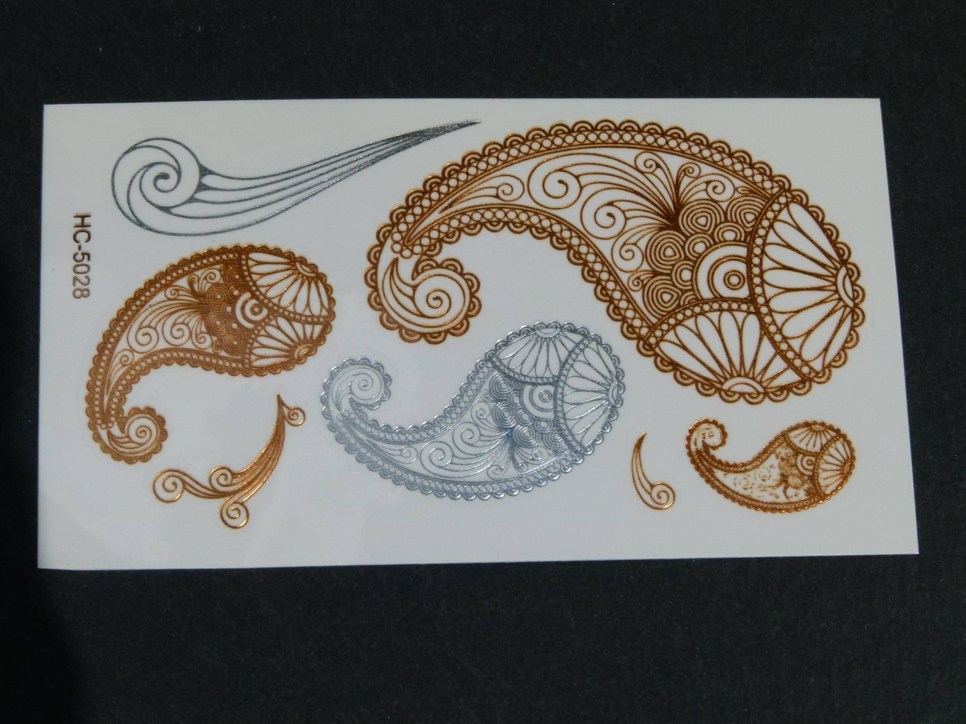 Nr. 056 - Temporäres Tattoo -Goldfarben Silberfarben Ornament Boho Körperschmuck Körperbild Fake Nr. 056 - Temporäres Tattoo -Goldfarben Silberfarben Ornament Boho Körperschmuck Körperbild Fake von Etsy - TinkyStarShop