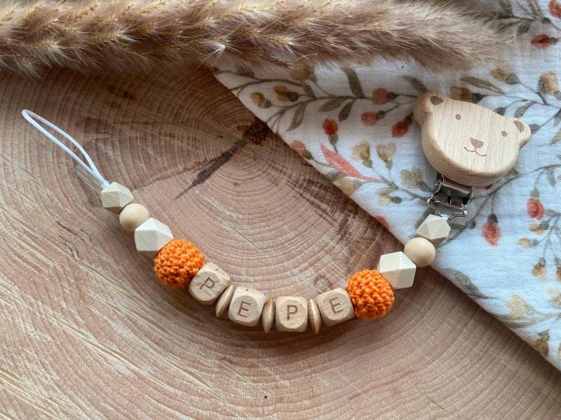 Personalisierte Schnullerkette, Babyparty, Babyshower, Pullerparty, Mitbringsel, Geburt von Etsy - Tinyshopwithlove