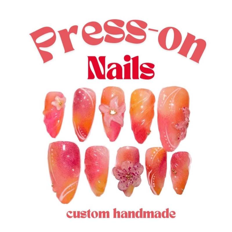 Personalisierte Nägel, Custom Press-On Nails, Gel Press-Ons von Etsy - TipTideNails