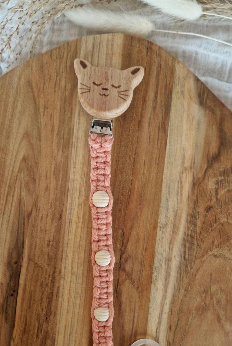 Handgemachte Makramee Schnullerkette Babyrosa - Mit/Ohne Perlen Boho Babyzubehör -Schnullerband Baby -Geschenk Zur Geburt von Etsy - TitiloobyKiki