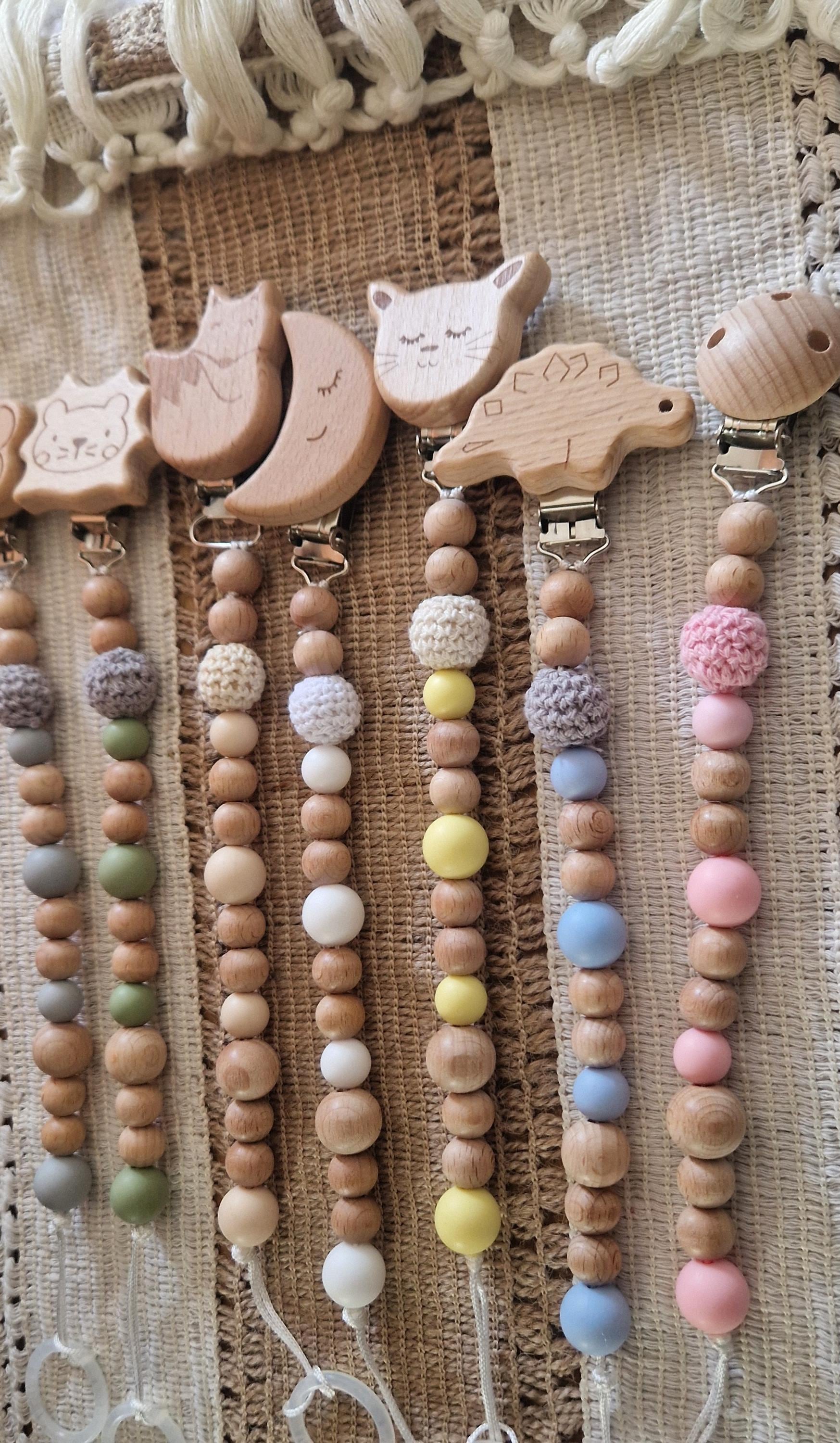 Schnullerkette Bunt Ohne Personalisierung, Handgemachtes Babygeschenk, Personalisierte Schnullerkette, Buntes Design von Etsy - TitiloobyKiki