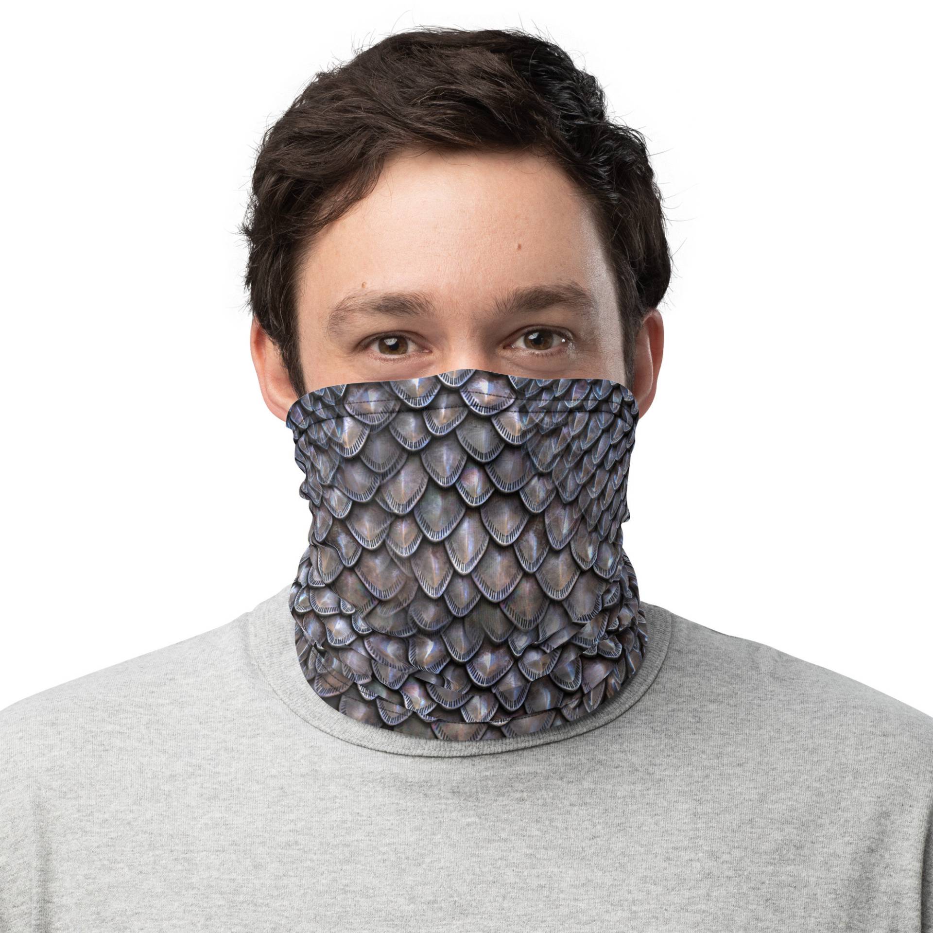 Scale Mail Armour Gesichtsmaske - 3D Realistic Neck Gaiter von Etsy - ToonMachine