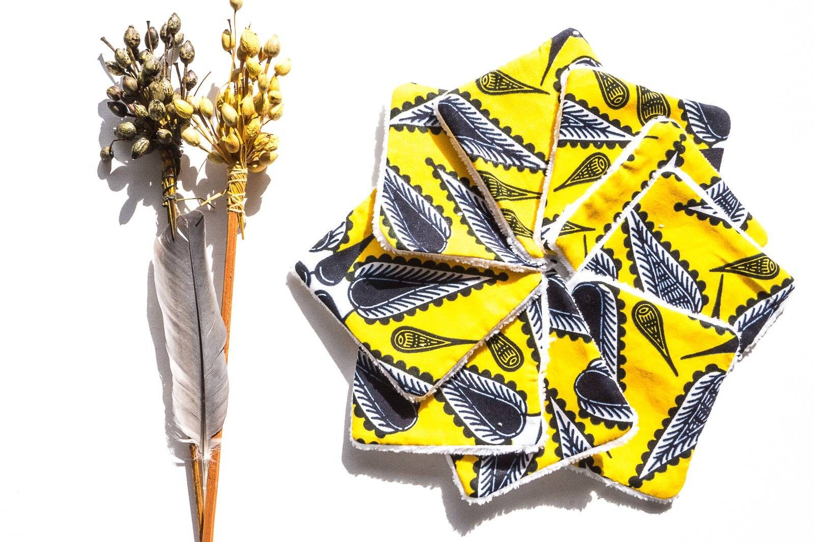 Waschbare Make-Up-Entferner-Tücher Aus Wachs - Und Bambus-Frottee, Gelbes Schwarzes Picot Waschbare Make-Up-Entferner-Tücher Aus Wachs - Und Bambus-Frottee, Gelbes Schwarzes Picot von Etsy - Touchofwax