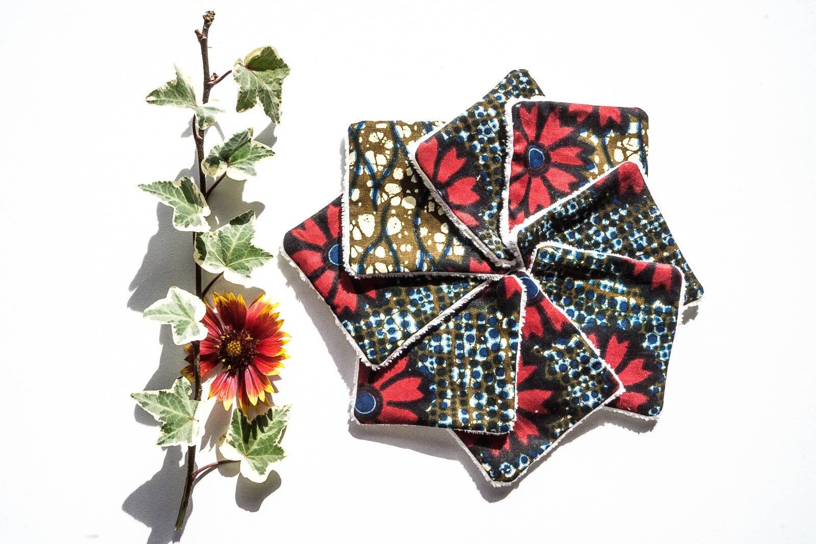 Waschbare Make-Up-Entferner-Tücher Aus Wachs - Und Bambus-Frottee, Rote Khakifarbene Blume Waschbare Make-Up-Entferner-Tücher Aus Wachs - Und Bambus-Frottee, Rote Khakifarbene Blume von Etsy - Touchofwax