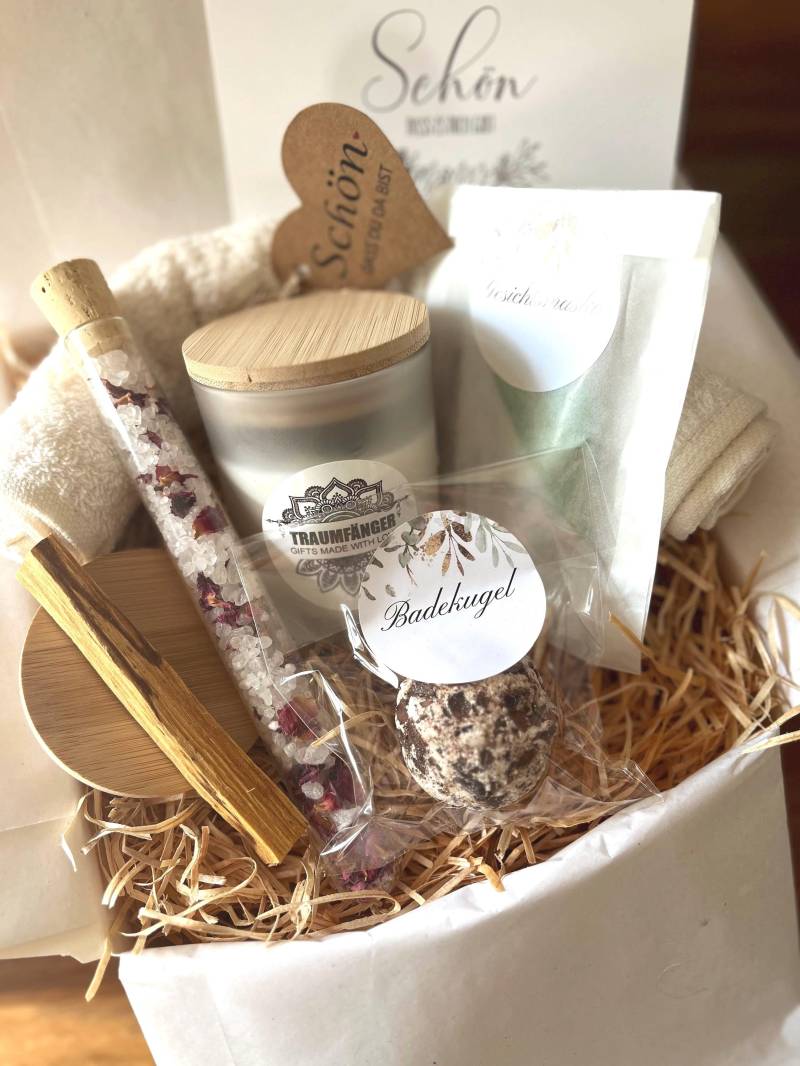 Wellness Geschenk Set Selfcare & Liebe Geschenkbox Mit Obsidian | Für Frauen Spa Box Freundin Wohlfühlbox Geburtstag von Etsy - TraumfaengerLaden