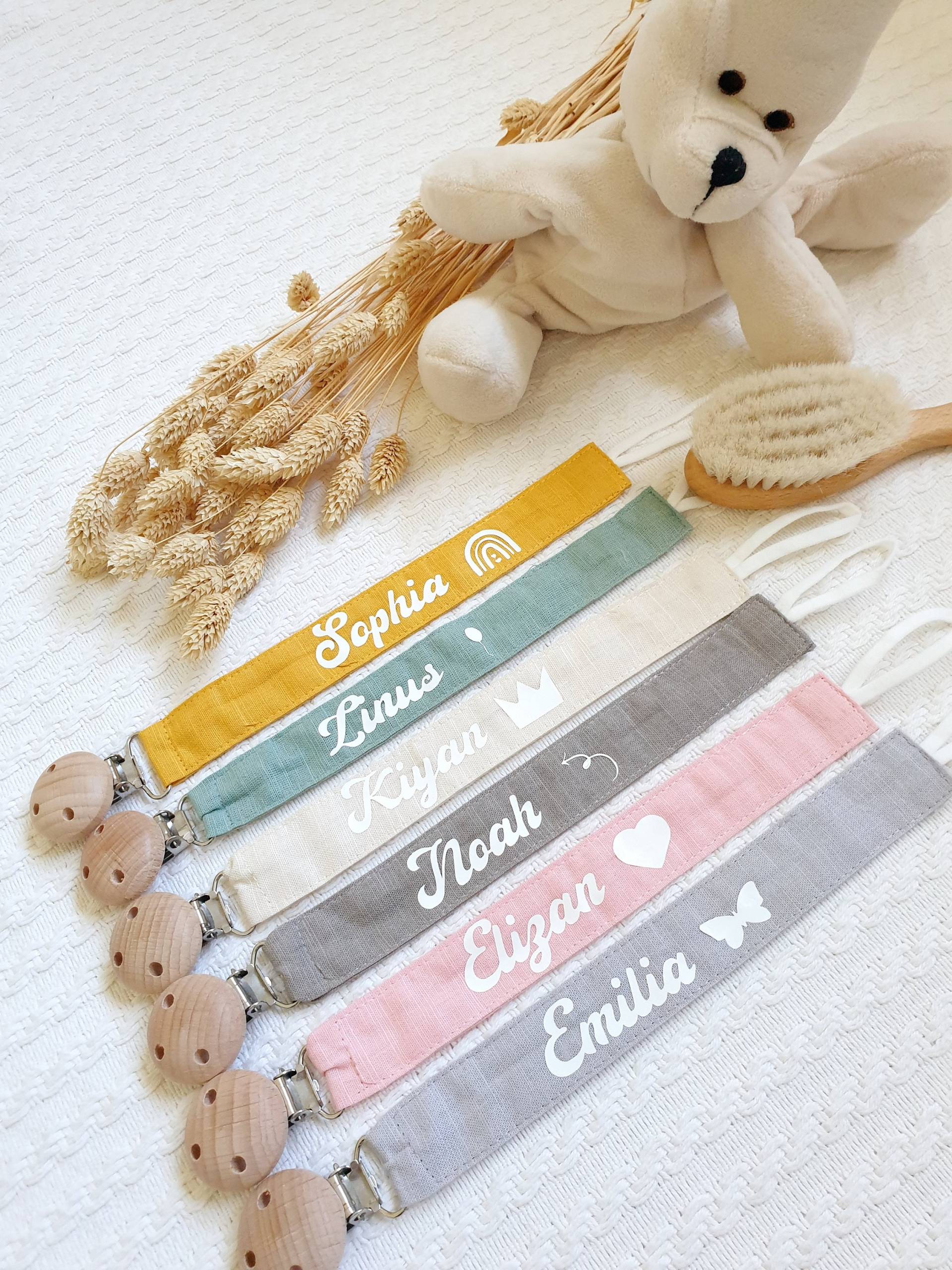 Schnullerband Mit Name, Schnullerkette Personalisiert, Neugeborenen Geschenk Junge Mädchen, Babygeschenk Geburt Taufe von Etsy - TraumhaftDesign