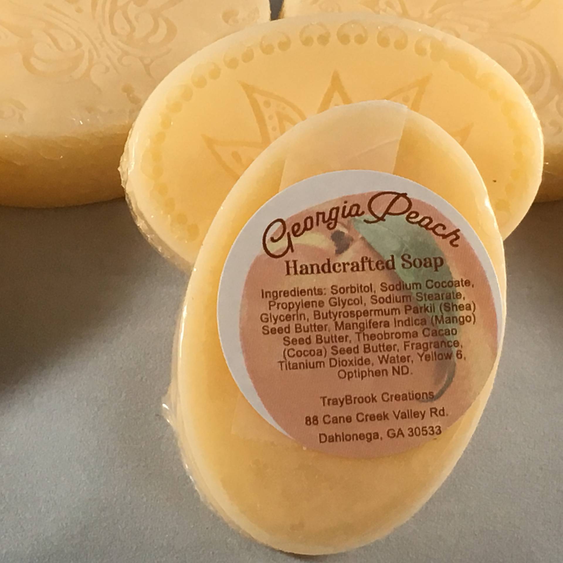 Georgia Pfirsich Handgefertigte Seifen Georgia Pfirsich Handgefertigte Seifen von Etsy - TrayBrook