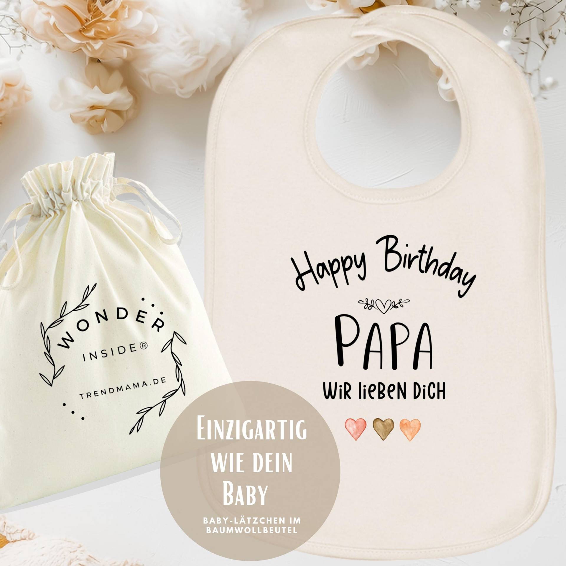 Babylätzchen „Happy Birthday Papa" - Geschenk Zum Geburtstag Für Papa | Baby Lätzchen Mit Witzigem Spruch Verpackt Im Baumwollbeutel Babylätzchen „Happy Birthday Papa" - Geschenk Zum Geburtstag Für Papa | Baby Lätzchen Mit Witzigem Spruch Verpackt Im Baumwollbeutel von Etsy - TrendMama