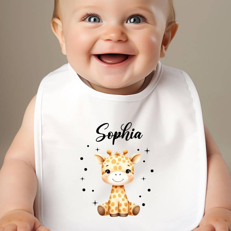 Babylätzchen | Personalisiert Mit Namen Baby Giraffe| Geschenkbeutel |Babygeschenk Geburt- Witzig - Humorvoll Viele Farben von Etsy - TrendMama