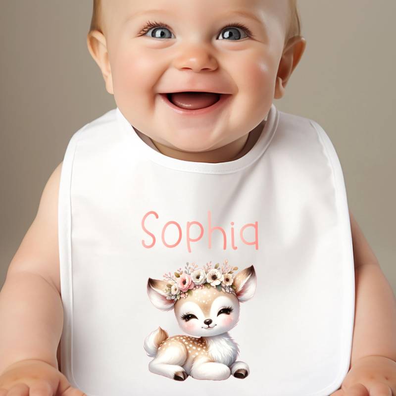 Babylätzchen | Personalisiert Namen Reh Geschenkbeutel Name Farbe Wählbar Gold -Schwarz Oder Rosegold Babygeschenk Geburtl von Etsy - TrendMama