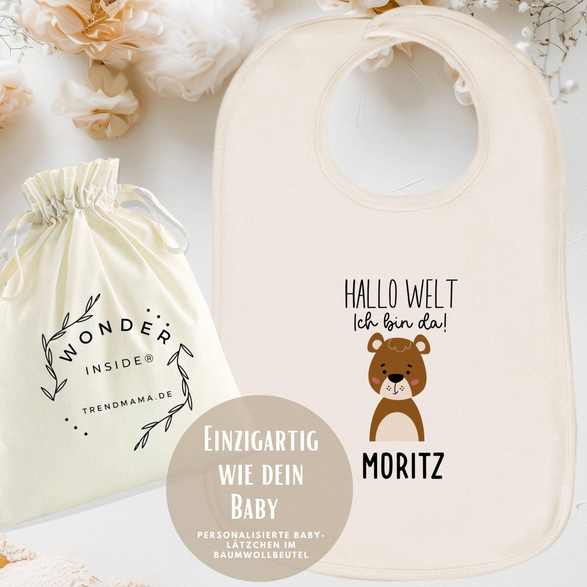 Personalisiertes Babylätzchen - Mit Namen |Geschenk Geburt, Baby Shower & Taufe | Baby-Lätzchen Design Bär Im Baumwollbeutel Personalisiertes Babylätzchen - Mit Namen |Geschenk Geburt, Baby Shower & Taufe | Baby-Lätzchen Design Bär Im Baumwollbeutel von Etsy - TrendMama