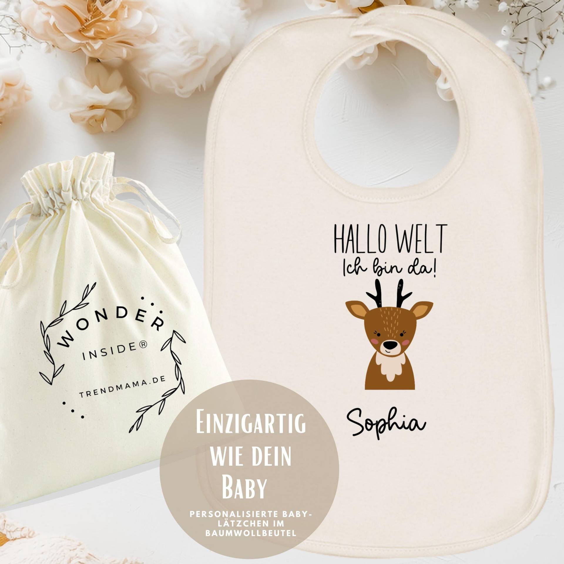 Personalisiertes Babylätzchen - Mit Namen |Geschenk Geburt, Baby Shower & Taufe | Baby-Lätzchen Hirsch Design| Im Geschenk Baumwollbeutel Personalisiertes Babylätzchen - Mit Namen |Geschenk Geburt, Baby Shower & Taufe | Baby-Lätzchen Hirsch Design| Im Geschenk Baumwollbeutel von Etsy - TrendMama