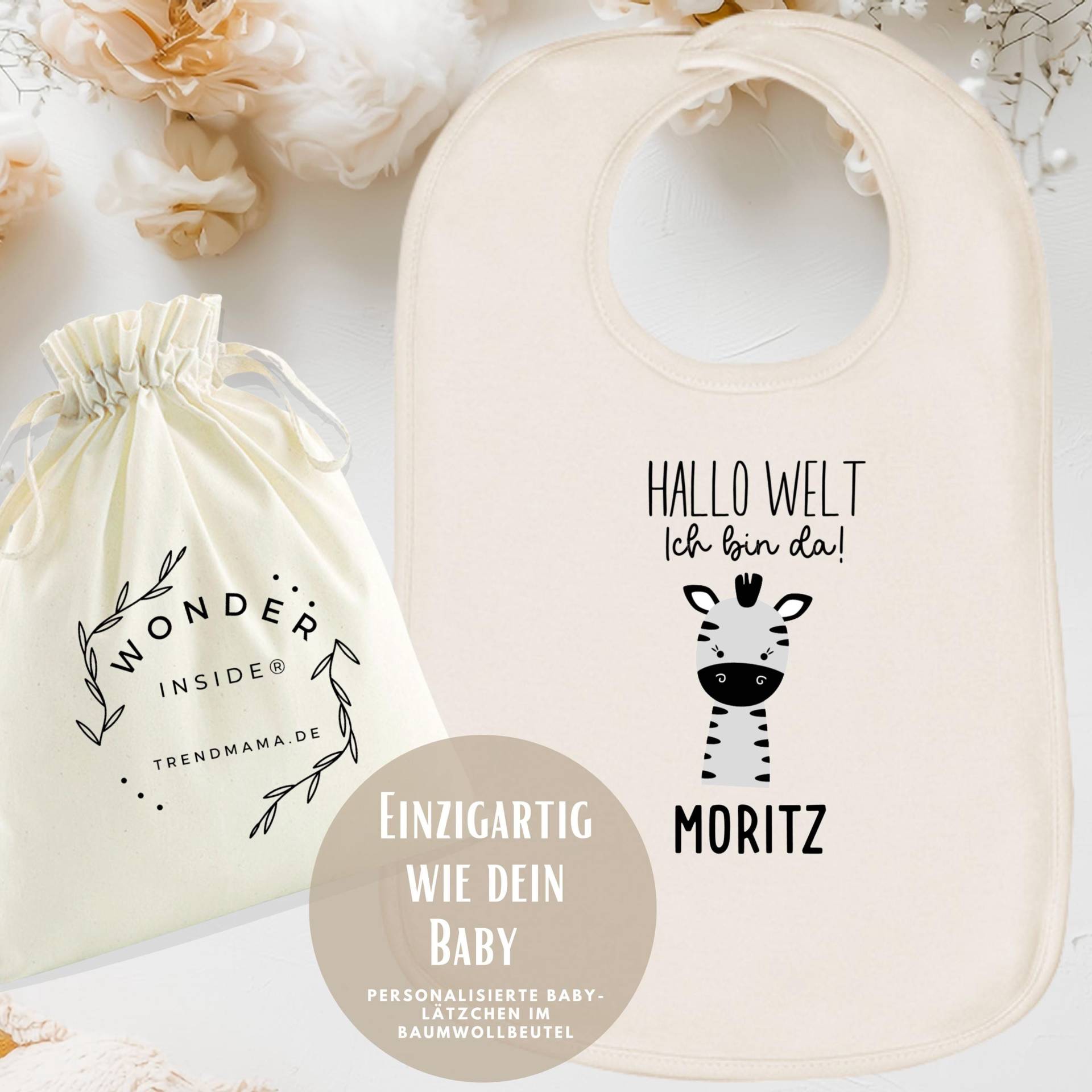 Personalisiertes Babylätzchen - Mit Namen |Geschenk Geburt, Baby Shower & Taufe | Baby-Lätzchen Klettverschluss| Im Baumwollbeutel Personalisiertes Babylätzchen - Mit Namen |Geschenk Geburt, Baby Shower & Taufe | Baby-Lätzchen Klettverschluss| Im Baumwollbeutel von Etsy - TrendMama