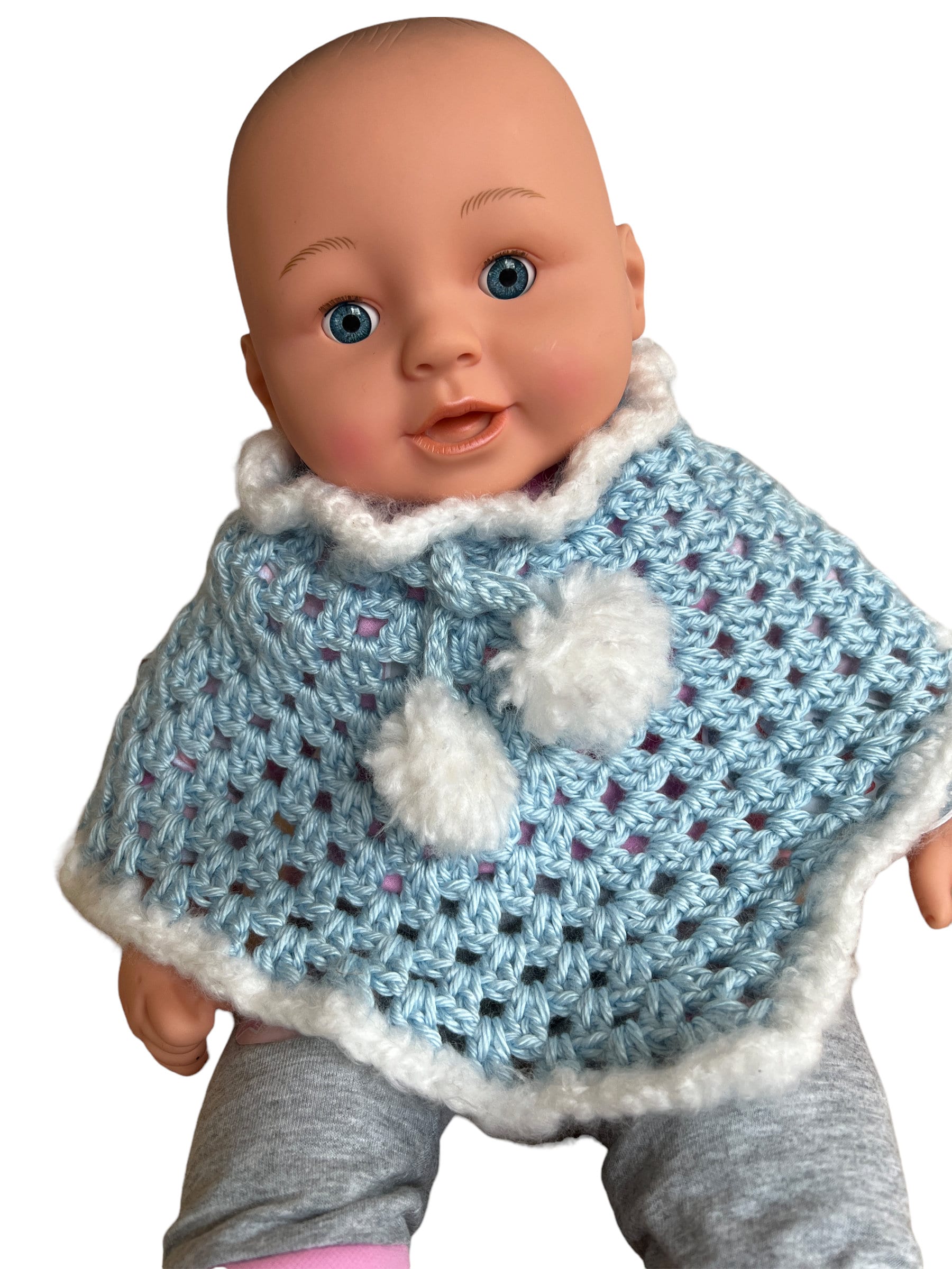 Gehäkeltes Baby Poncho, Mütze Und Booties Gehäkeltes Baby Poncho, Mütze Und Booties von Etsy - TripleEEEGiftBoxes
