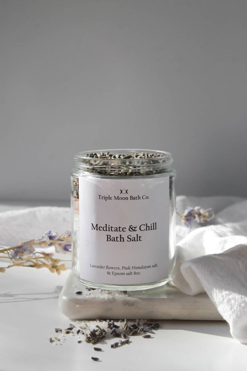 Meditieren & Chillen Badesalz von Etsy - TripleMoonBathCo