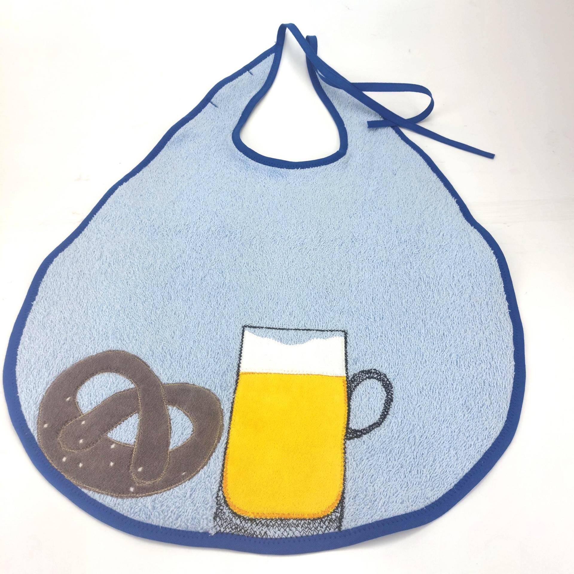 Großes Lätzchen Xxl, Spucktuch Für Erwachsene, Hellblau, Mit Applikation Bier Und Bretzel Großes Lätzchen Xxl, Spucktuch Für Erwachsene, Hellblau, Mit Applikation Bier Und Bretzel von Etsy - Trullafabrik