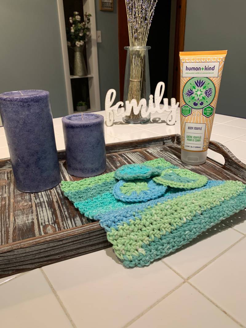 Wiederverwendbare Gesichtsrunden Und Waschlappen | Handgemachte, Gehäkelte Gesichtspeelings Baumwoll-Peeling-Gesichtsrunden/Waschlappen von Etsy - TsCreativeCrochet