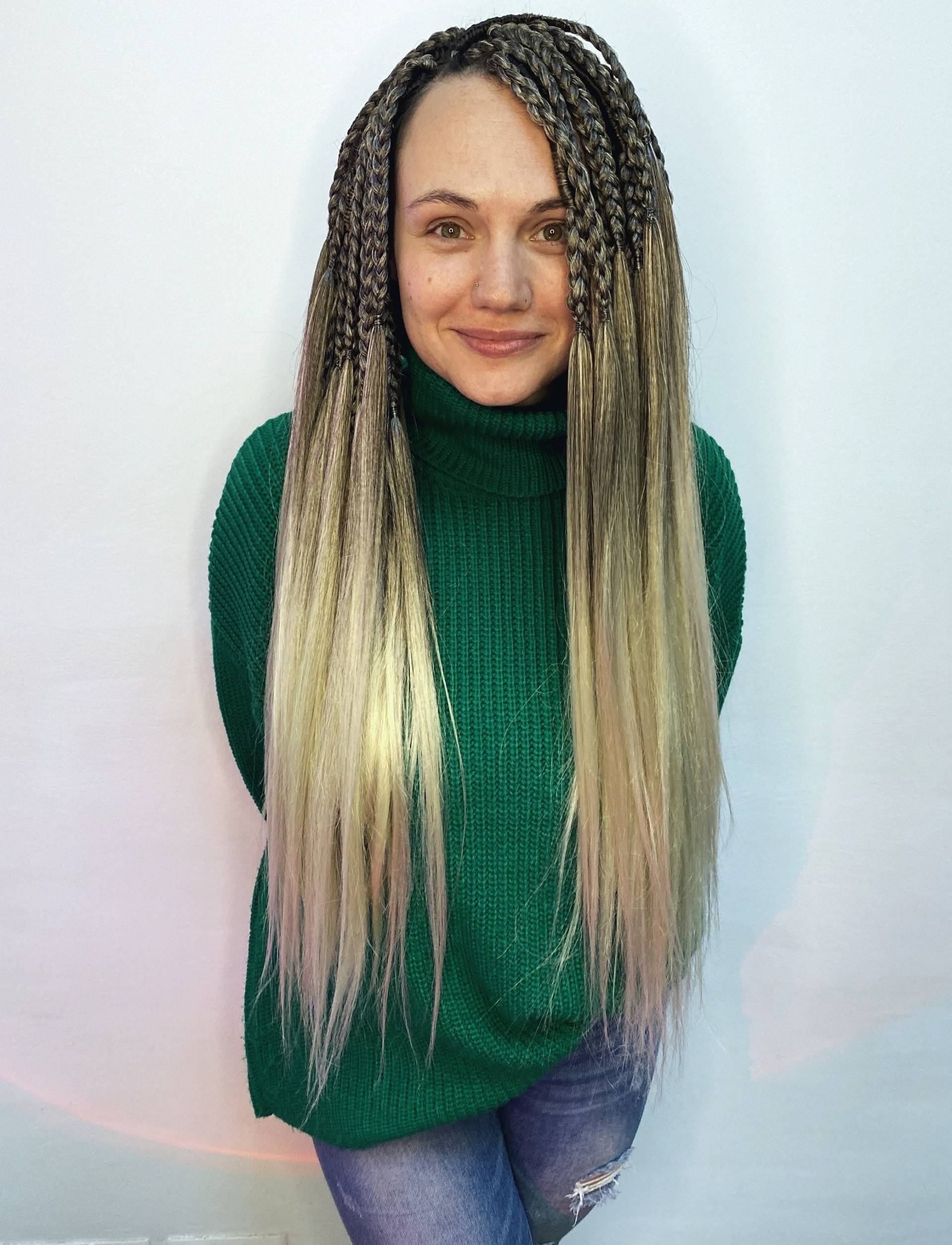 Holen Sie Sich Den Look Volles Set Ombre Dreads Erweiterungen in Natürliche Braun Bis Blond, Einfach Zu Flechten Mit Kunsthaar Handgemachtes von Etsy - TsymayDreads