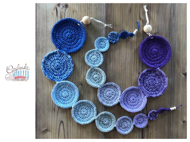 Gehäkelte Muttermund-Schablonen Für Hebammen - Lehrkette Lila-, Grau-, Blau-Töne Lehrmittel Lehrmodell Die Geburtsvorbereitung von Etsy - TunellasGeschenke