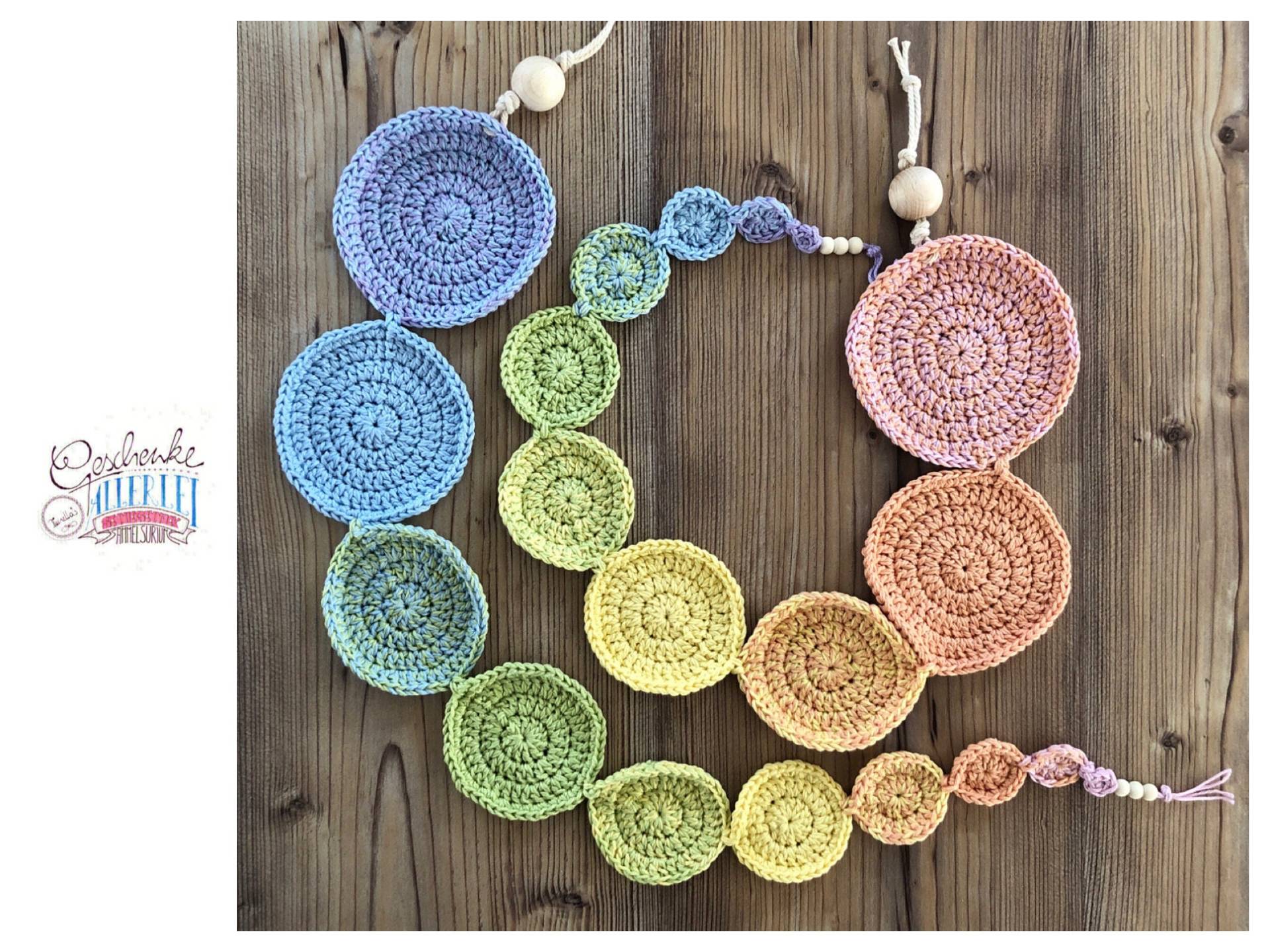 Gehäkelte Muttermund-Schablonen in Pastell Regenbogen-Farben - Lehrkette Für Hebammen Lehrmittel Lehrmodell Geburtsvorbereitung Gehäkelte Muttermund-Schablonen in Pastell Regenbogen-Farben - Lehrkette Für Hebammen Lehrmittel Lehrmodell Geburtsvorbereitung von Etsy - TunellasGeschenke