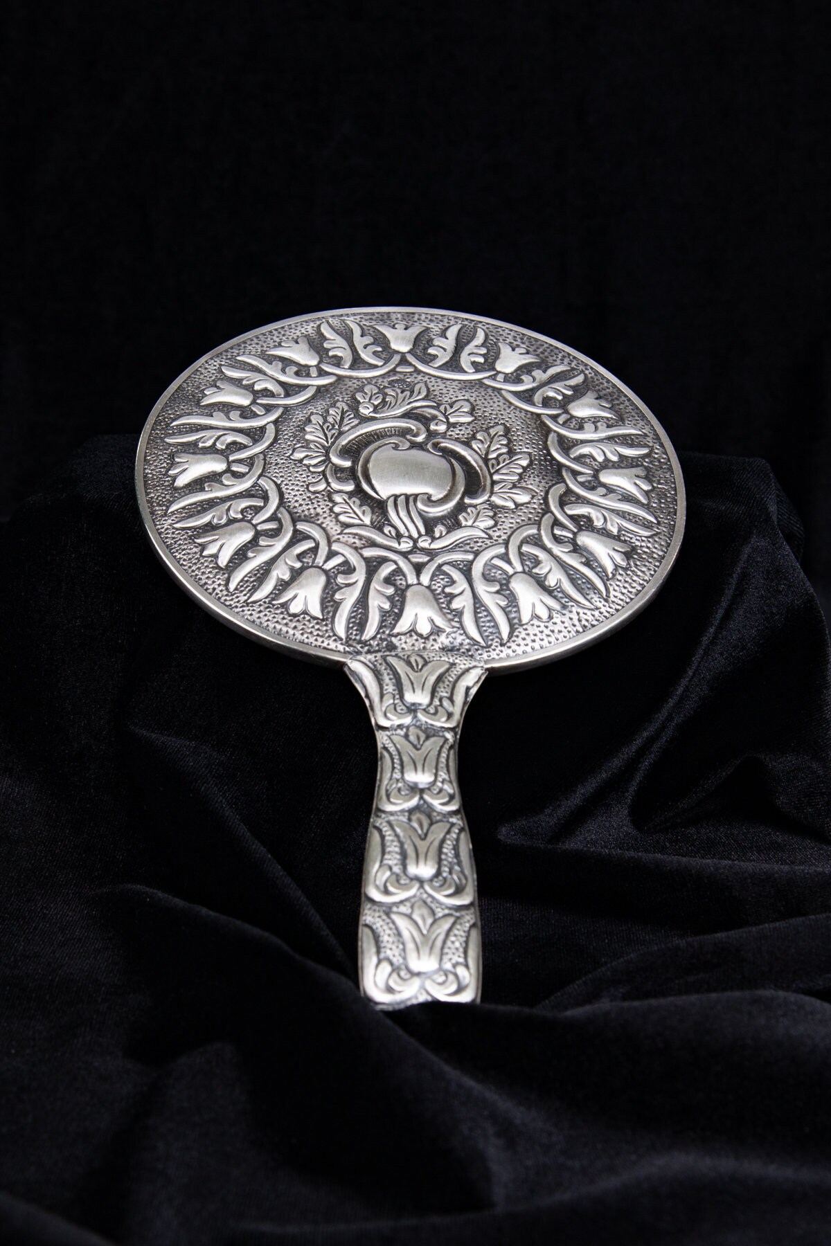 Gül Motifli Gümüş El Aynası von Etsy - TuranSilver
