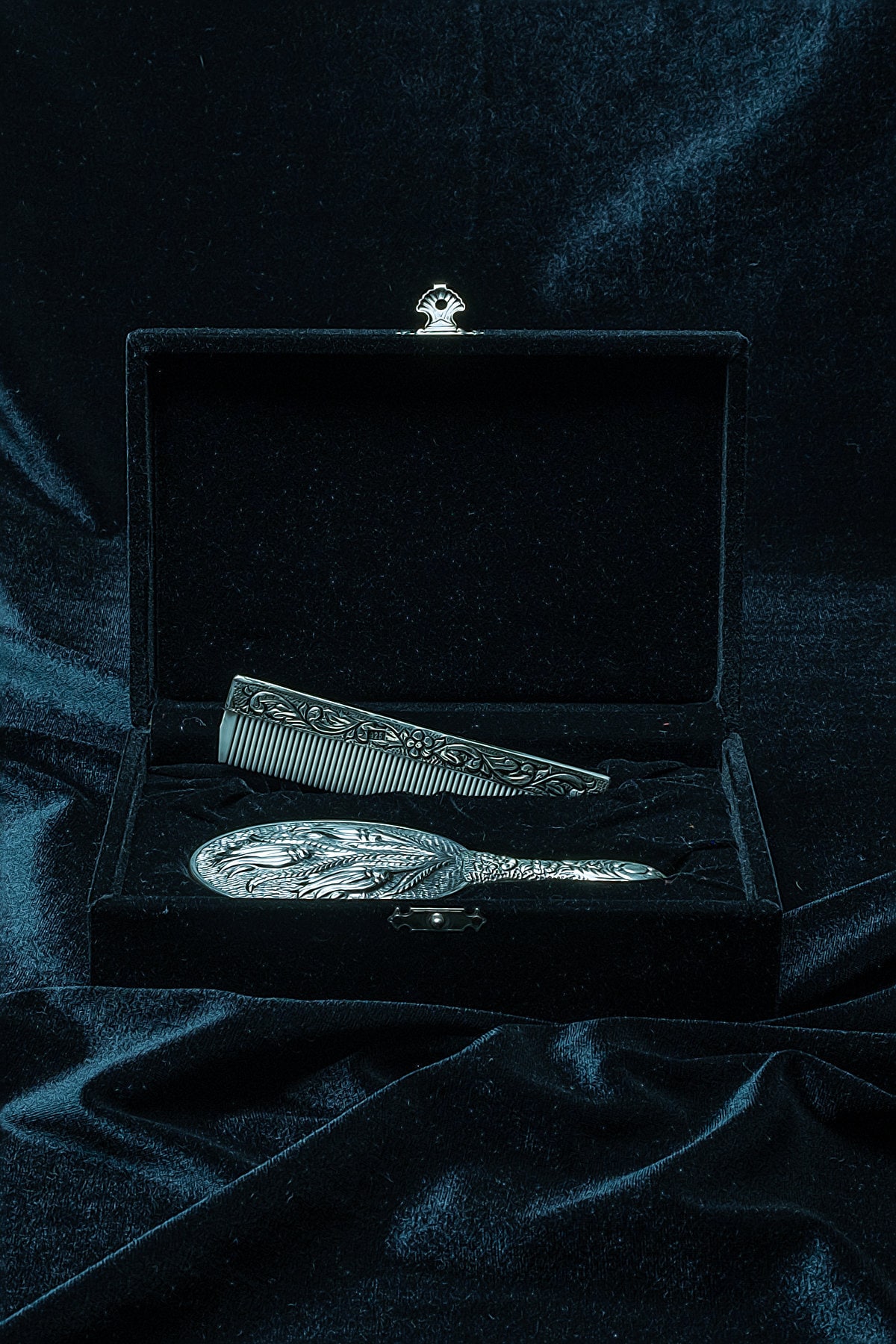 Lale Motifli El Aynası Ve Kemik Tarak Seti 925 Ayar Gümüş Yapımı von Etsy - TuranSilver
