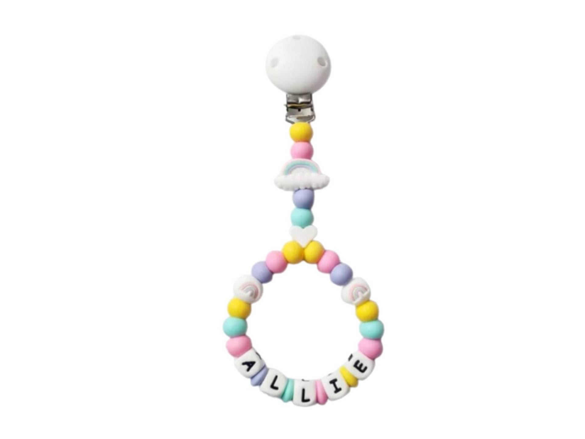 Silikon Handgemachte Personalisierte Pastell Helle Regenbogen Babys Kinderwagen Charm von Etsy - TwinkleStarBabyLtd