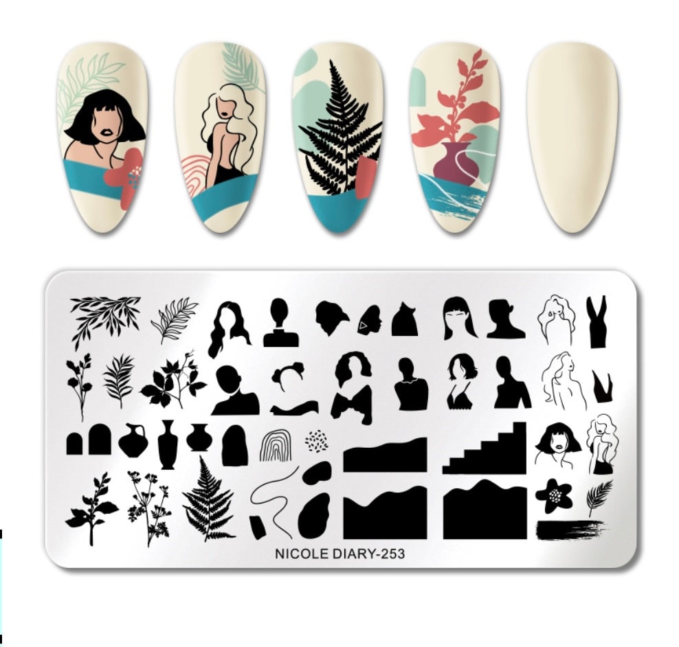 Fashion Icon Stamping Plate Nagel Stempel Für Diy Maniküre Art Nail Tool Stempelplatte, Stanzplatte Für Nägel von Etsy - TwistedRealityCrafts