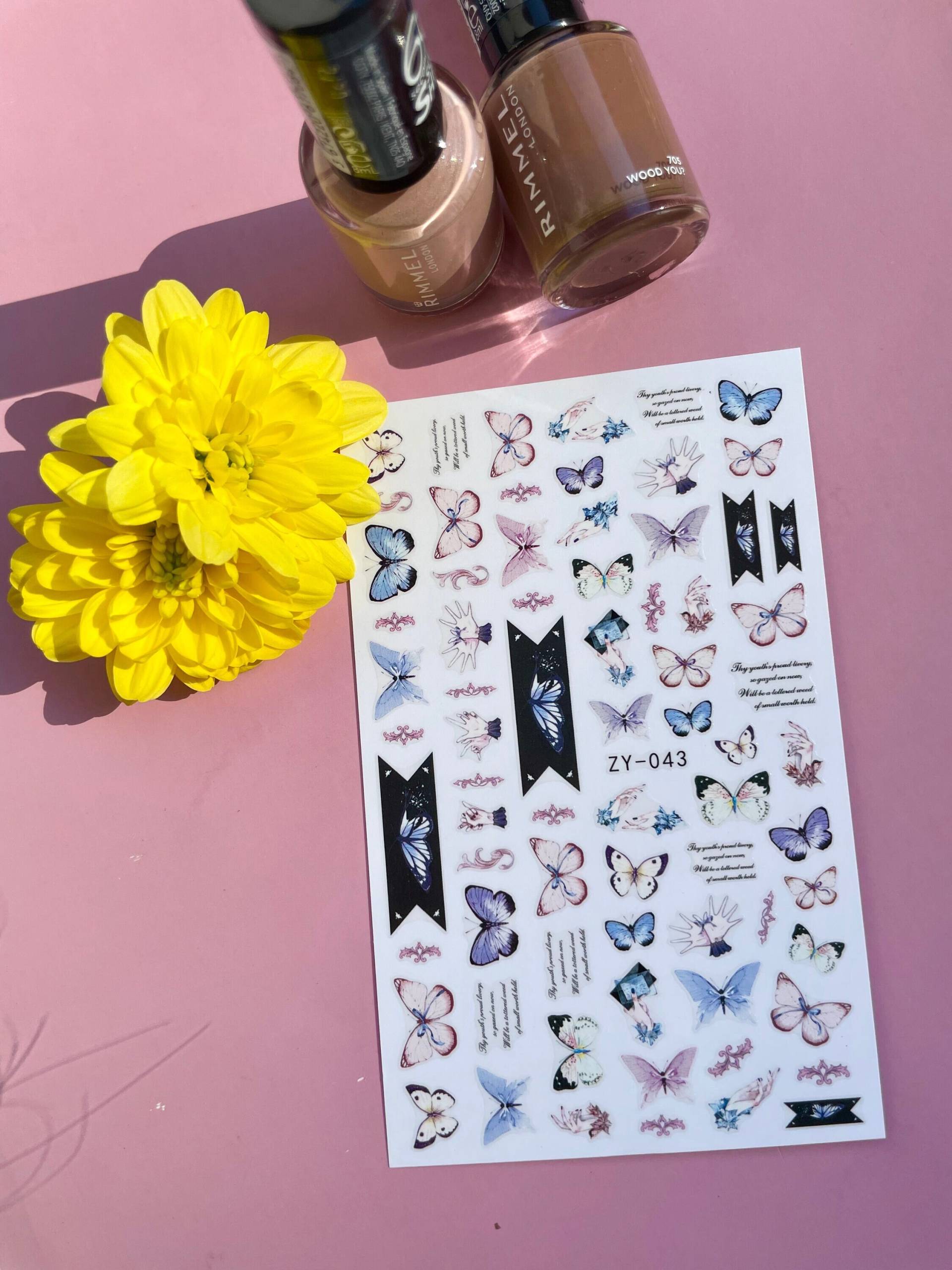 Nagel Aufkleber/Nail Art Pastell Schmetterlinge Und Blumen Sticker Diy Maniküre Kunstnägel Nagel Aufkleber/Nail Art Pastell Schmetterlinge Und Blumen Sticker Diy Maniküre Kunstnägel von Etsy - TwistedRealityCrafts