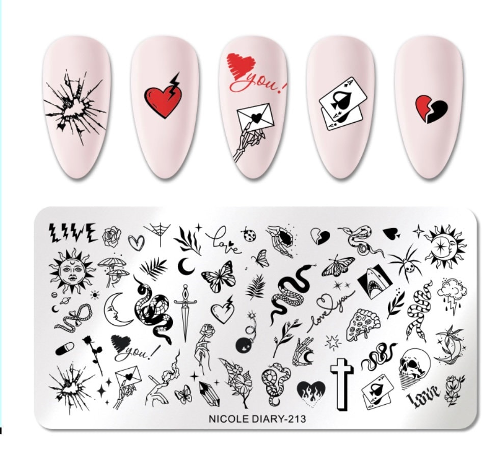 Süße Liebe Valentinsgrüßen Nagel, Der Platte Für Diy Maniküre Art Stempelt/Nail Vorlage Stamping-Werkzeug Schablone Stempelplatte Nageldesign Süße Liebe Valentinsgrüßen Nagel, Der Platte Für Diy Maniküre Art Stempelt/Nail Vorlage Stamping-Werkzeug Schablone Stempelplatte Nageldesign von Etsy - TwistedRealityCrafts