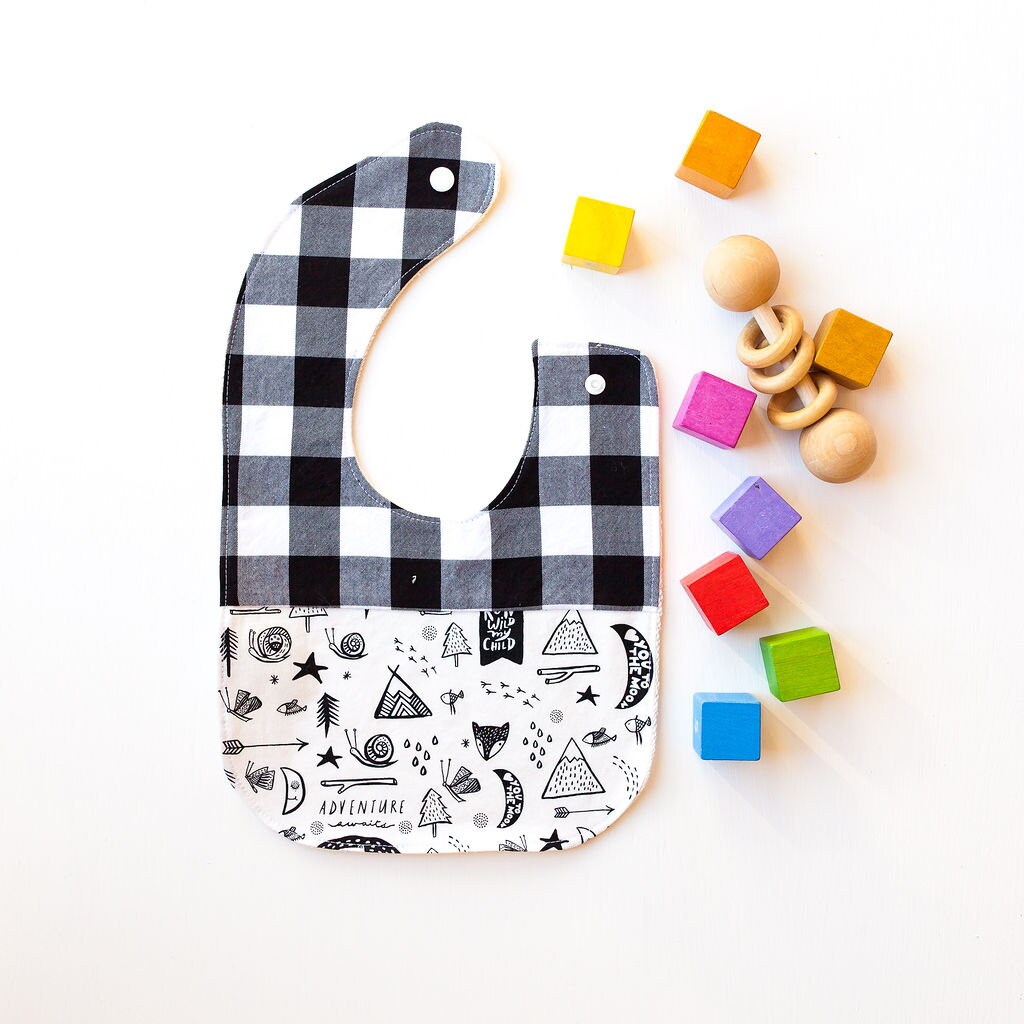 Wald Lätzchen, Bio-Baby-Lätzchen, Bay Lätzchen Junge, Baby Drool Bandana Monochrome Bio-Drool-Lätzchen, Moderne von Etsy - TwoLittleBeansCo