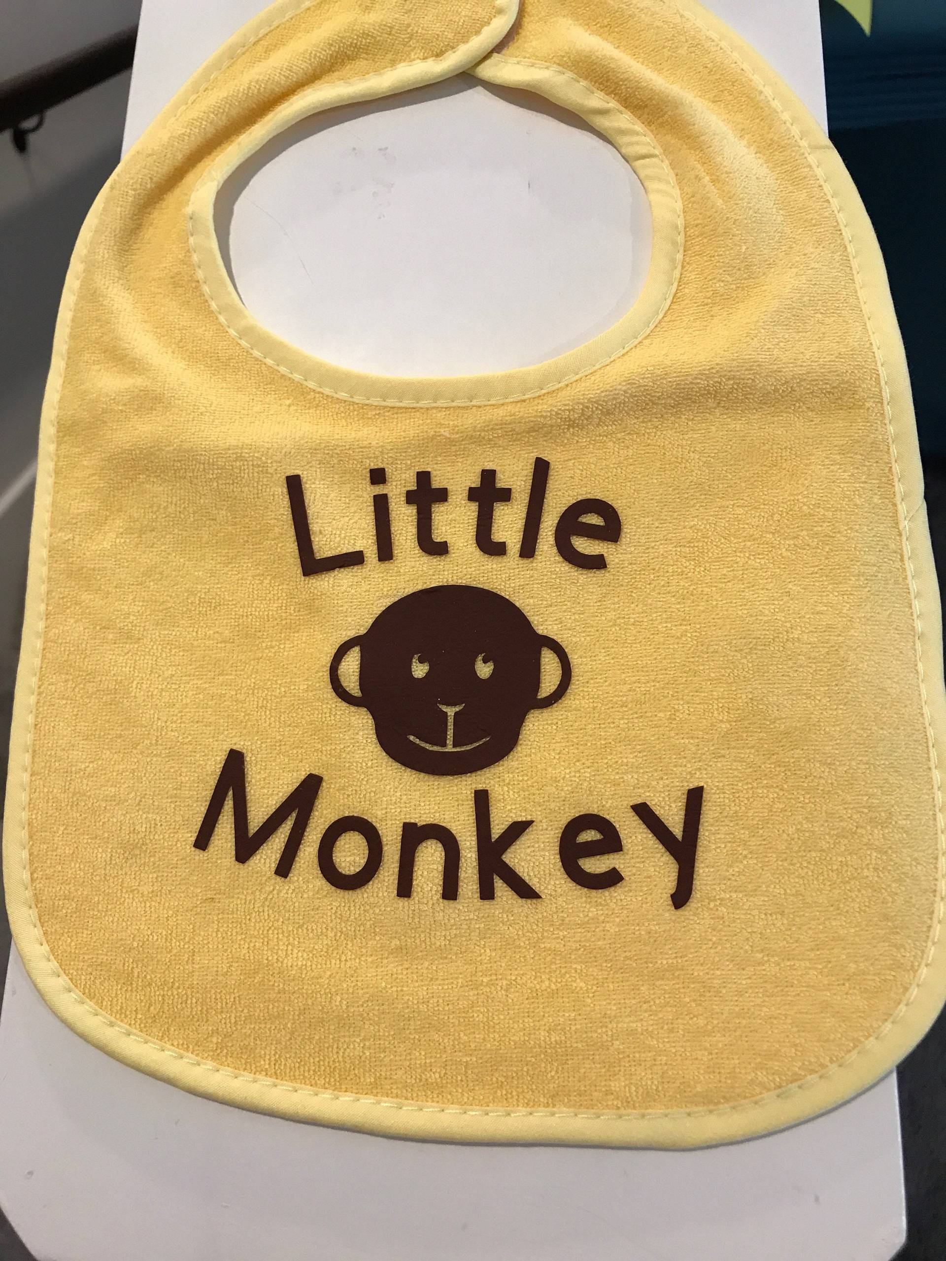 Kleiner Affe Baby Lätzchen von Etsy - TwoLittleTexans